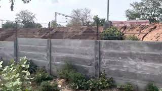 Fixing angle with barbed wire on the precast boundary wall#precast #compound #concrete