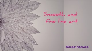 Smooth and fine line art of flower// #lineart#sketching#viralvideo