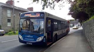 Henffordd/Hereford Bus in Hay-on-Wye.  Stagecoach/TrawsCymru T14.