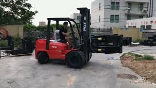 STMA 4tn diesel forklift price with paper roll clamp