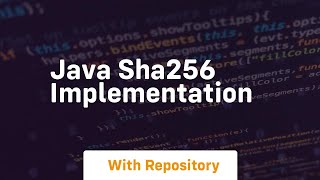 java sha256 implementation