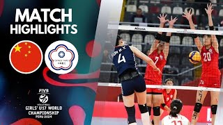 CHINA 🆚 CHINESE TAIPEI [4K]  | Highlights | Girls U17 World Championship 2024