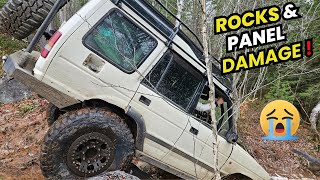 Rocks \u0026 Panel Damage 2 ! More Carnage ? #portalaxles #offroad #landrovers #4x4