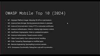 Mobile Application Security | OWASP Top 10 | Protecting Mobile Apps from Cyber Threats