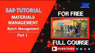 SAP Material Management | Batch Management | Part 1 | SAP MM | SAP Tutorial For Free | SAP Training