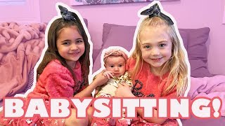Everleigh and Ava babysit Posie for Sav & Cole! (The LaBrant Fam)