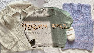 열여덟번째 뜨개기록. 꽈배기 꽈배기 // 봄날베스트, Poppy tee, Sveaborg pullover, 두루마기 가디건