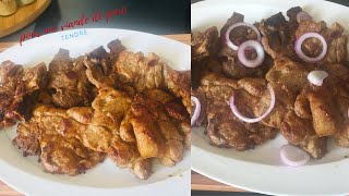 NGULU YAKO KALINGA:ASTUCE POUR BIEN FRIRE LE NGULU (PORC).PORC BRAISE A LA POELE