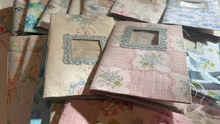 Mass making junk journals // assembly line method // craft fair idea