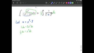 u substitution method evaluate definite integral rational function calculus