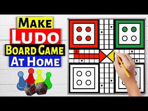 Dibujar tablero de juego Ludo: Cómo hacer LUDO con fichas y dados en casa: Juego de Ludo