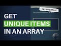 DevTips Daily: Find unique items in an array (including objects)