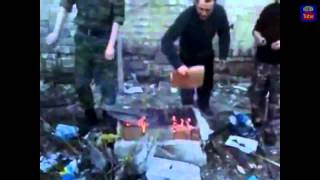 (ENG SUB) Hungry Russian mercenaries grill a stray dog