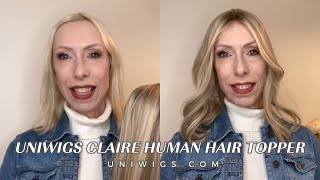 Hair topper review | Watch here. Let's heat-style this hair topper!