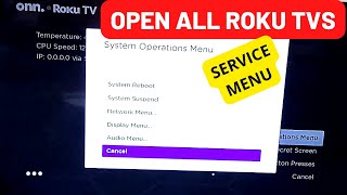 HOW TO OPEN ALL ROKU TVs SECRET MENU CODE, SYSTEM OPERATIONS MENU
