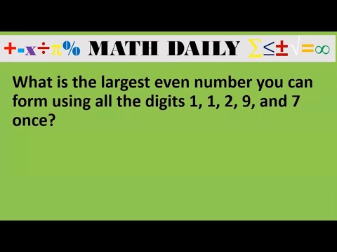 What is the largest even number she can make using all the cards?