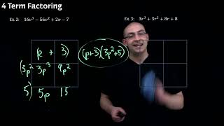 Factoring 4 Term Expressions Using The Area Model