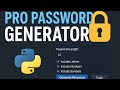 Pro Password Generator in Python | Modern GUI with CustomTkinter | Secure Password Generator App