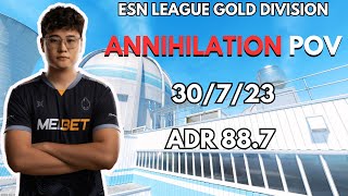 ANNIHILATION POV vs ariucle, controlez (30/7/23) CS2 ESN LEAGUE GOLD DIVISION - February 18th 2025