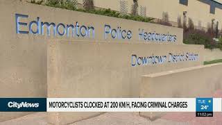 Edmonton Police lay charges on two motorcyclists