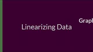 Video #5 Linearizing a Graph