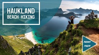 Lofoten im Sommer: Wandern auf den Mannen beim Haukland Beach