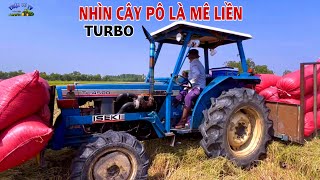 Máy cày iseki tl 4500 chở lúa ở long chữ bến cầu, đặc biệt lên turbo và cây pô titan luôn nha