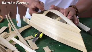 Cara Membuat Miniatur Speed Boat dari Bambu ~ Kerajinan Bambu