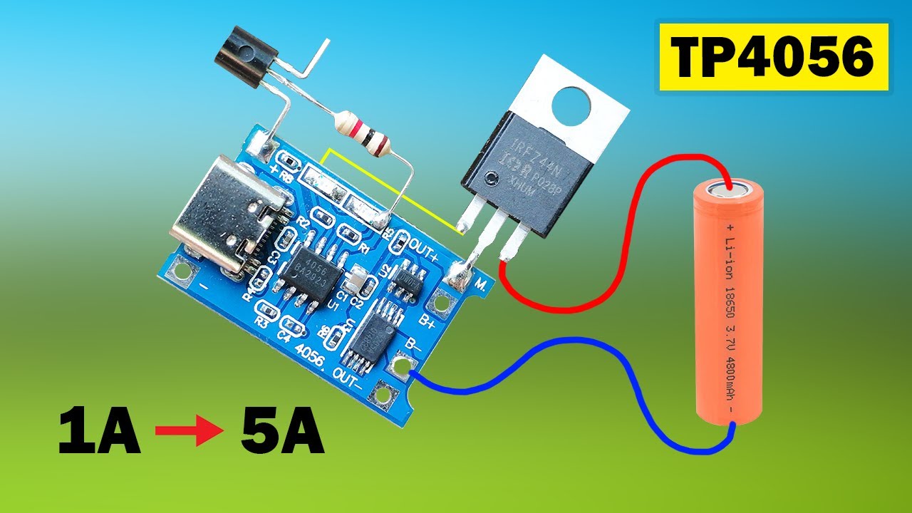 Lithium Battery Charging Module Modification Tp4056 Youtube