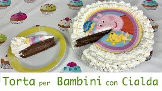 Torta per bambini con cialda