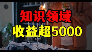 知识领域自媒体赚钱玩法，新手入门半个月，收益轻松超过5000