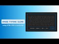 Build a Speed Typing Game using HTML CSS & JavaScript