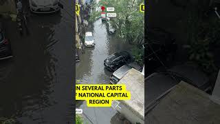 Heavy Rain Lashes Delhi NCR, Streets Waterlogged #shorts