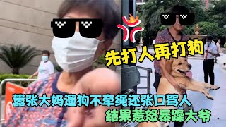 囂張大媽遛狗不牽繩張口就罵人，不料遇上硬茬大爺：先打人再打狗 #案件調查 #懸案密碼 #懸案破解 #懸案調查 #大案