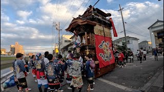 はんだふれあい産業まつり　６　西馬場神車　鞘入れ　2023年11月11日