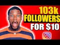 Instagram Followers  - I Bought 103,000 Instagram Followers For $10, And this is what happened...