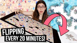 Doing a double-sided puzzle, but flipping it every 20 minutes