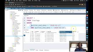 Databases 101: Querying the first AUCTagon table