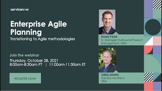 10/28  Enterprise Agile Planning, Last Thursdays with ITBM