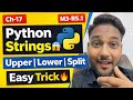 Python String Methods Made Easy 🔥 | Upper, Lower, Split, Replace & Strip Explained 😱