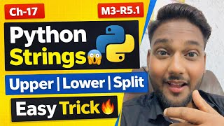 Python String Methods Made Easy 🔥 | Upper, Lower, Split, Replace & Strip Explained 😱