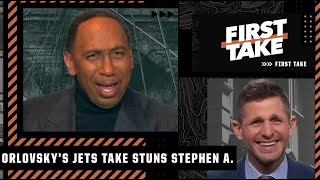 Dan Orlovsky's Jets take has Stephen A. FLABBERGASTED 😂👀 | First Take