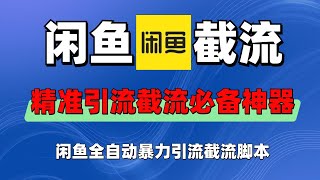 最新版闲鱼全自动暴力引流截流脚本，精准引流截流必备神器【引流脚本+使用教程】