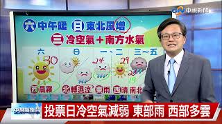 【立綱氣象報報】日夜溫差明顯 中午最熱嘉義31.6度│中視晚間氣象 20221118