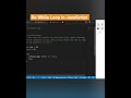 Do While Loop in JavaScript in One Minute #shorts