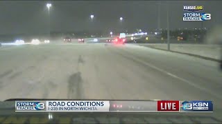 KSN tracks the latest on the winter storm moving across Kansas.