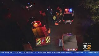 LA County Sheriff's Deputy OK After Being Struck, Dragged By SUV In Santa Clarita; Suspects At Large