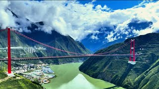 The First Sichuan Tibet Bridge on National Highway 318 and the Xingkang GrandBridge318國道上川藏第一橋，興康特大橋