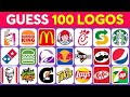 Guess the Logo in 3 Seconds... 100 Famous Logos 🍏🥇 Logo Quiz 2024 | Monkey Quiz