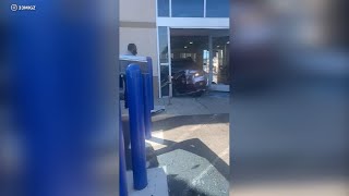 Video shows customer ramming car through CarMax in Southern California, leaving multiple people hurt